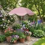 parasol télescopique plantes réglable 65cm protection uv noir bleu rose rouge vert orange violet
