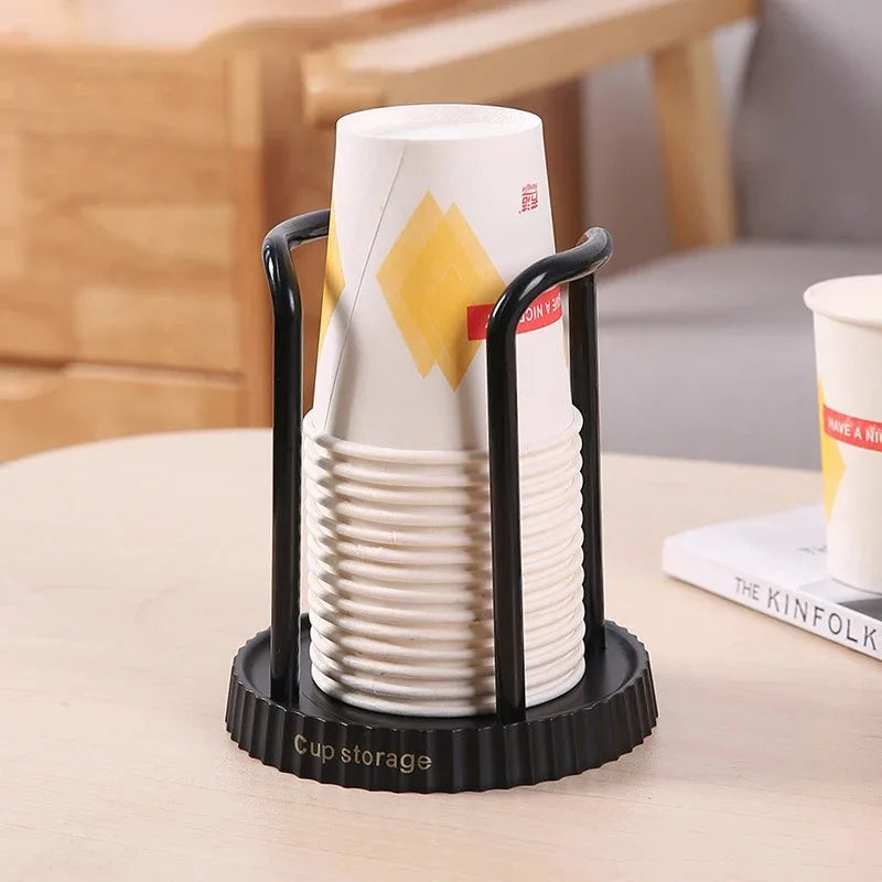 support tasses noir rayures moderne tasses papier rangement salon vertical