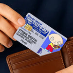 cartes d'identité personnalisées dessins animés adhésifs humour bleu blanc noir orageuses pochettes rangement