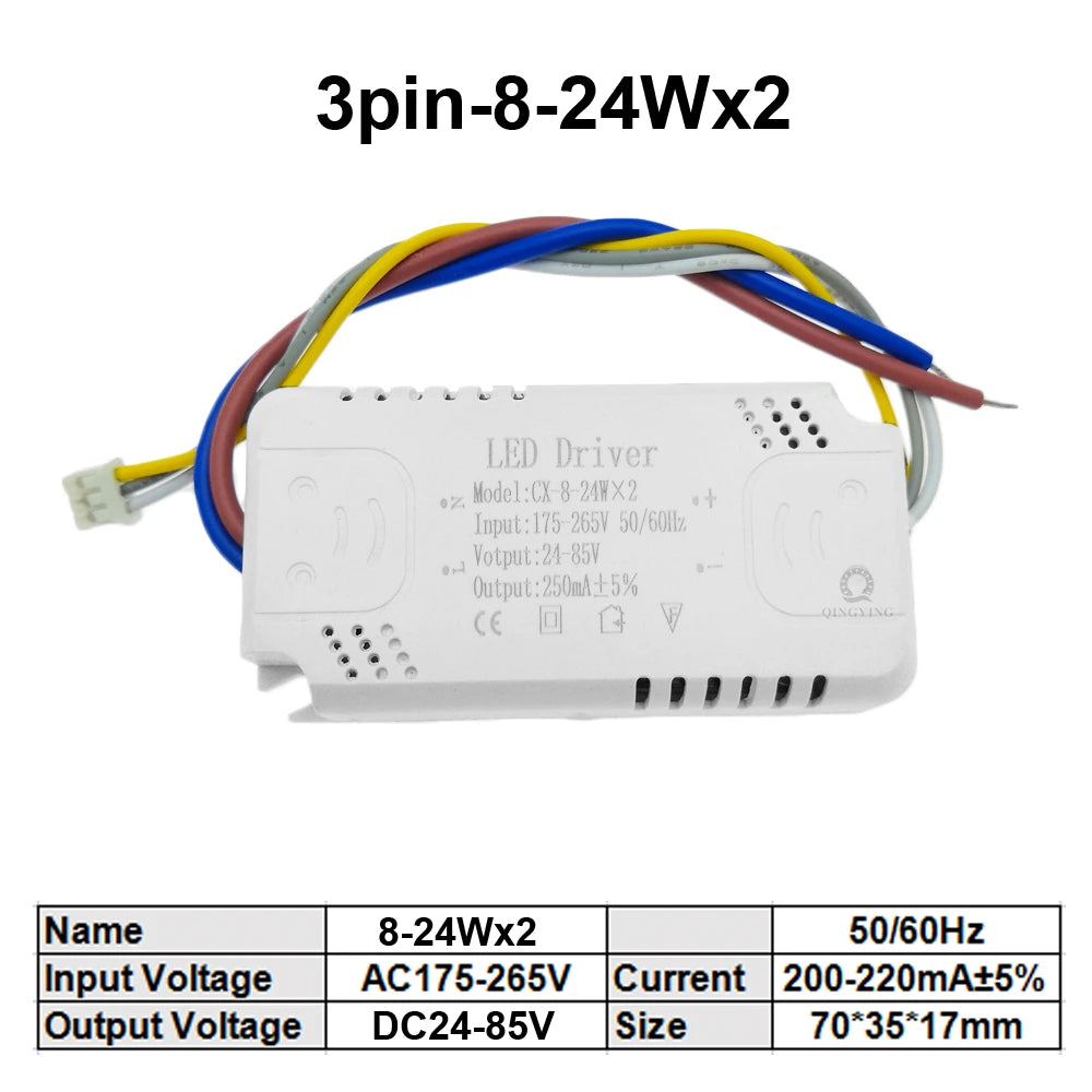 pilote led 24v 200ma 220ma 2pin 3pin 25w 40w 37w 60w 8w éclairage moderne