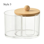 organisateur cosmétique transparent moderne brosse lingettes éponge rangement maquillage portable salle bain