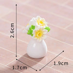 bouquet fleurs artificielles miniature décoratives feuilles fleurs diverses couleurs opaques décoration intérieure festive