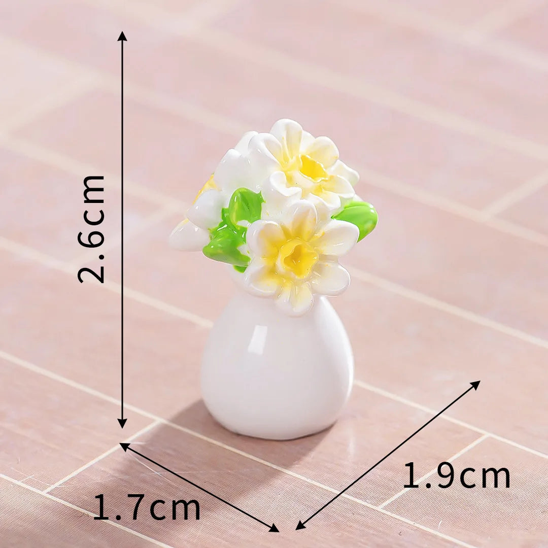 bouquet fleurs artificielles miniature décoratives feuilles fleurs diverses couleurs opaques décoration intérieure festive
