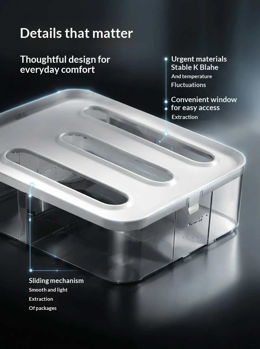 organisateur sacs transparent moderne réutilisable abs fixé mur blanc 26x21.5x6.5cm