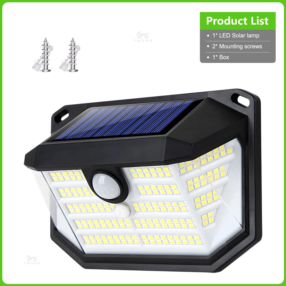 lampe solaire moderne led noir blanc bleu ip65 étanche capteur mouvement autoinstallationextérieur patio jardin