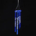 cloche vent moderne résine bleu rose violet motifs floraux opaques