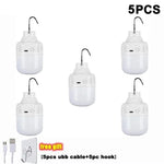 ampoules led rechargeables usb haute luminosité lanterne portable blanc moderne compact crochet