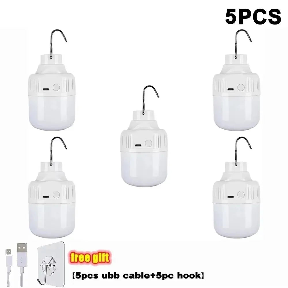 ampoules led rechargeables usb haute luminosité lanterne portable blanc moderne compact crochet