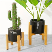 Support de plante en bois design pour intérieur - Tabouret présentoir pour pots de fleurs et bonsaïs