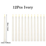 bougies led coniques sans flamme blanc modernes décoration mariage saint valentin dîner