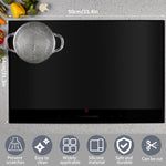 tapis cuisson induction silicone antiadhésif résistant chaleur moderne noir texture mat 52 78cm 54