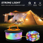 guirlande lumineuse led multicolore lampe portable camping modes éclairage rechargeableextérieur
