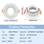 supports lampe led blanc noir clips modernes gu10 gu5.3 carré rond câble électrique