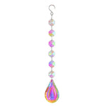 guirlande décorative cristaux célestes soleil lune étoile arc ciel chaîne métallique boho