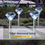 lampe jardin solaire diamant moderne blanc ip65 led étanche ambiance nocturne décorationextérieur