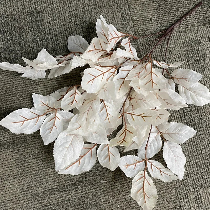 décoration intérieure branche artificielle feuilles orange vert bleu violet rouge naturel