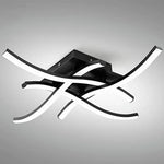 lampe moderne aluminium noir blanc flux lumineux élevé incurvé led contemporain