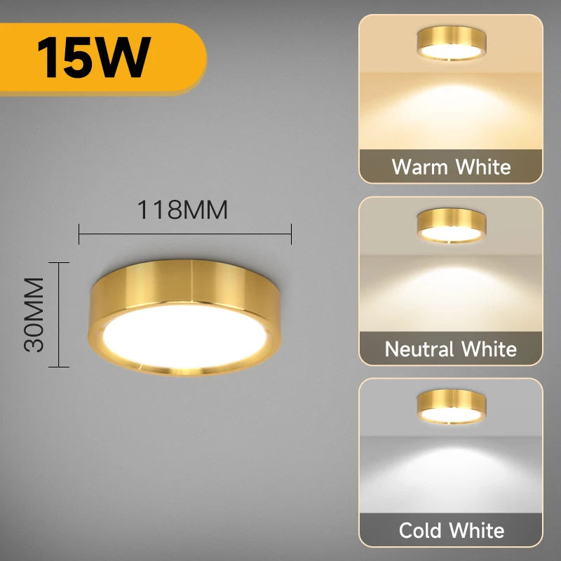 plafonniers led or modernes 5w 10w 15w blanc chaud neutre froid contemporains