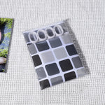 rideau douche moderne carreaux géométriques noir gris blanc opaques polyester