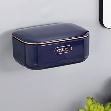 porte savon mural récipient blanc bleu rose aswei logo moderne minimaliste drainage