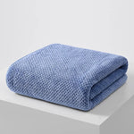 serviette bain microfibre séchage rapide motif points couleurs gris rose blanc bleu clair douce