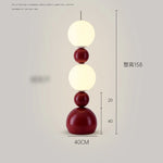 lampe sol moderne led rouge blanche noire sphères minimalistesintérieur décoration chambre salon