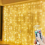 rideau lumineux led blanc chaud multicolore moderne télécommande usb crochets semi transparent vacances chambre
