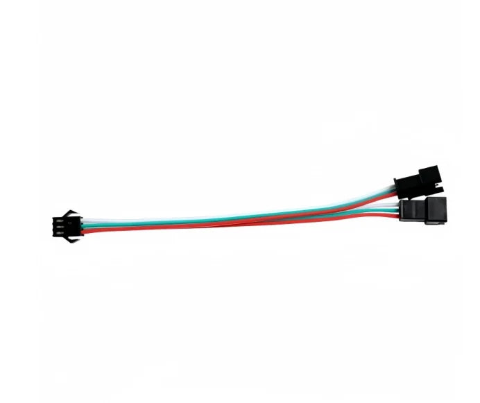 câble patch led connecteur sm jst ws2812 ws2811 rgb 24v noir rouge bleu vert