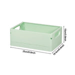 boîtes rangement pliables moderne bleu clair vert pastel blanc jaune rose orange pastilles perforations