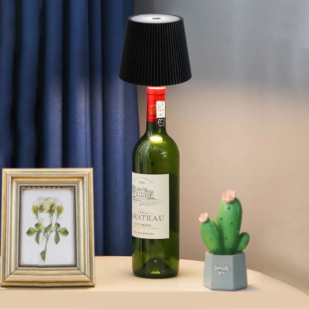 lampe table led rechargeable couleurs tactile gradation continue étiquette tissu plissé moderne minimaliste adhésif