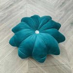 coussin bleu plissé moderne housse amovible polyester lavable maison lit chambre
