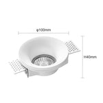 Spot lumineux led encastrable sans bord antireflet gu10 blanc moderne fixations acier inoxydable