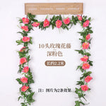 guirlande fleurs artificielles blanches roses décoratives intérieur mariage anniversaire baby shower