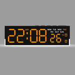 horloge numérique moderne écran led noir blanc vert bleu affichage température usb alarmes luminosité