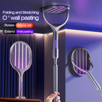 raquette anti moustiques lampe anti insectes rechargeable extensible moderne violet argenté led