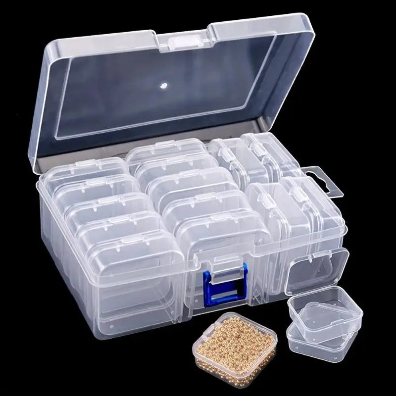 boîtes rangement transparentes modernes poignées petites boîtes organisation bijoux artisanat