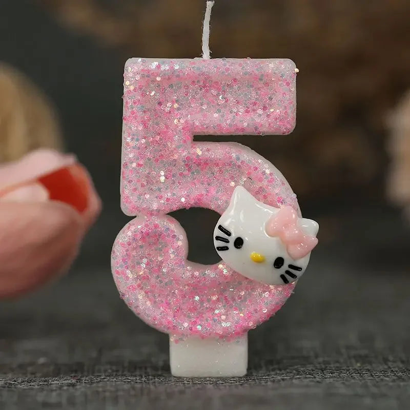 bougies forme chat pailletées rose pâle blanc mariage anniversaire décoratives enfantines