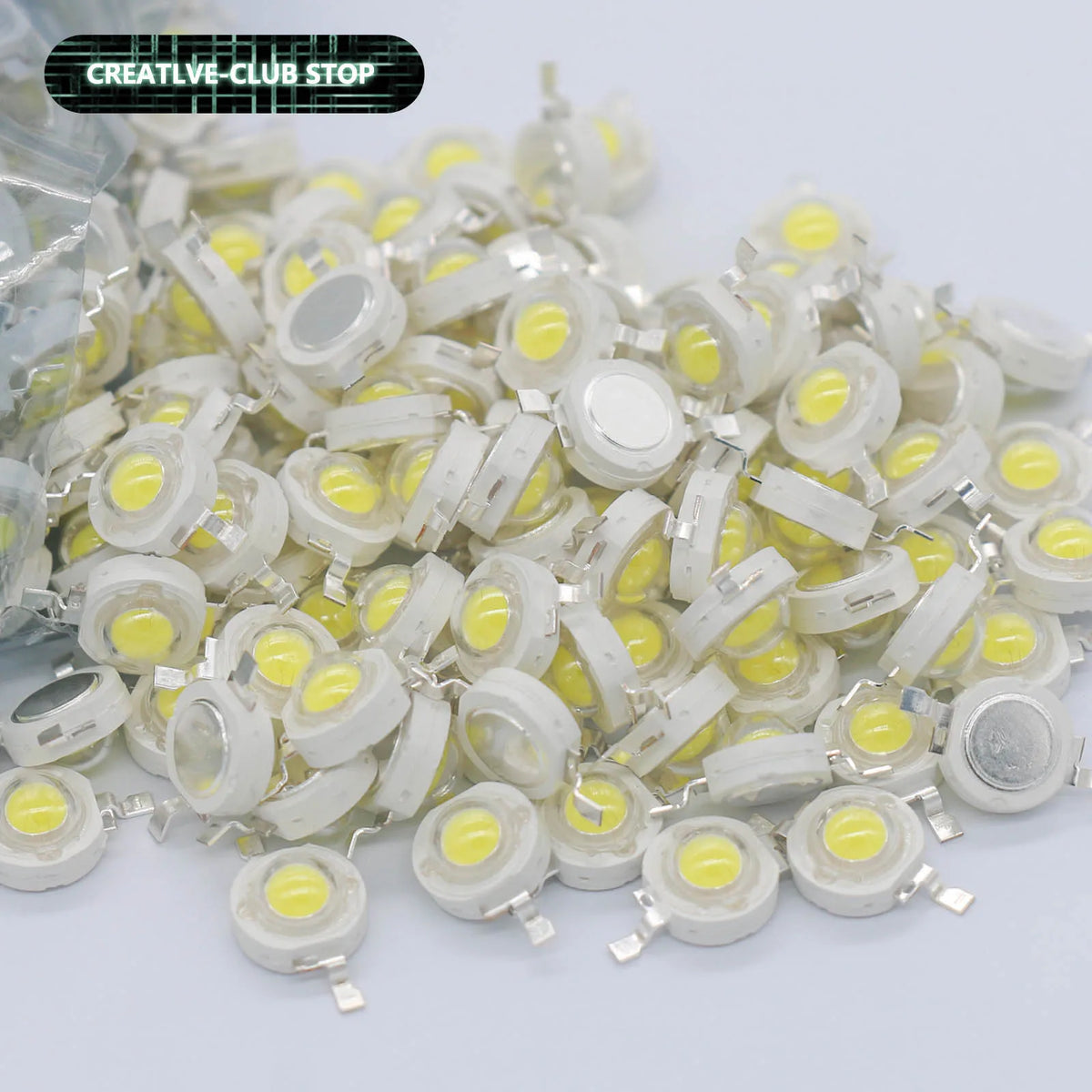 diodes led blanc jaune 1w 3w 100000h clips métalliques moderne 120deg 100lm 3v 600mA