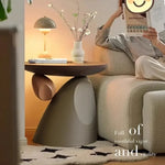 table d'appoint moderne table basse marron beige vert clair minimaliste lisse salon chambre coucher