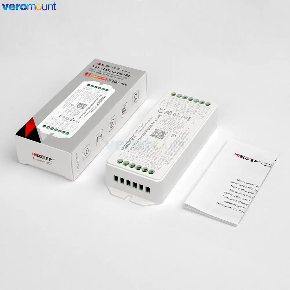 contrôleur led zigbee 3.0 wifi rgb rgbw rgb+cct 20a max charge moderne blanc