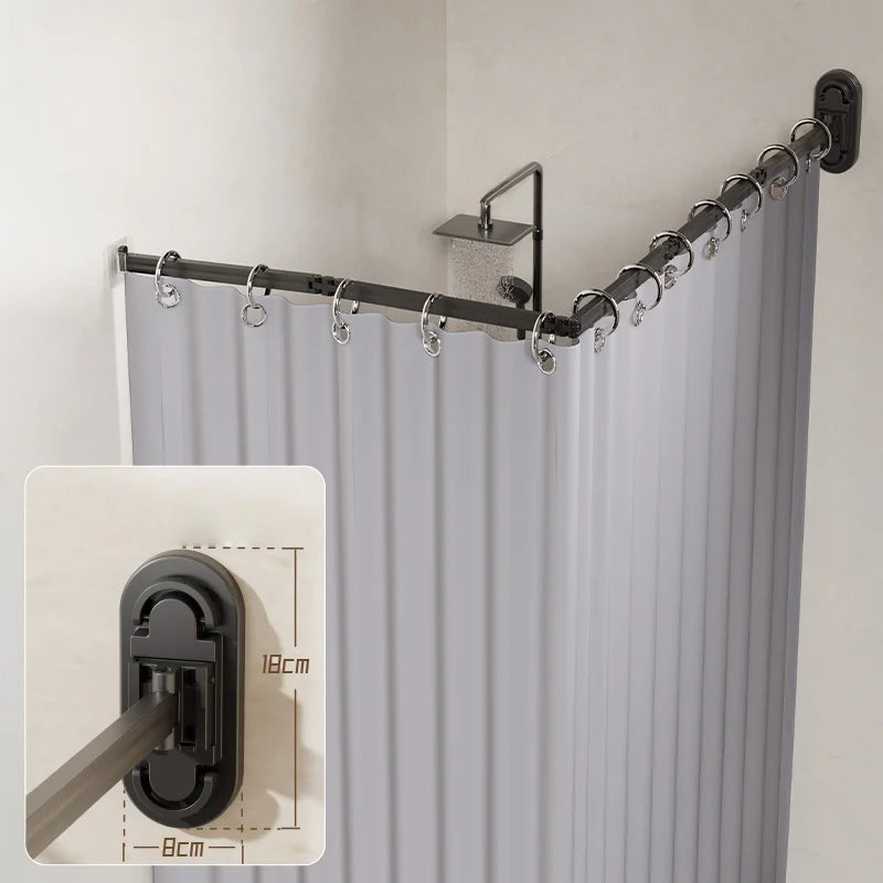 rideau douche blanc rayures verticales opacité moderne clips barre fixation polyester pliable sans cadre