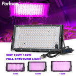 lampe led végétale 50w 100w 150w noir blanc grille alu moderne ip65 usb
