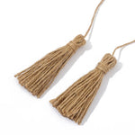 pompons jute rustiques décor maison rideau artisanal beige clair tissage non uniforme opaques festive
