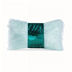 housse coussin sequins blanche moderne adhésive 40x40cm lit canapé voiture