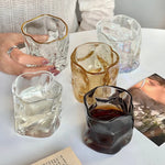tasses thé verre twist transparent bleu orange décoration cadeau DIY
