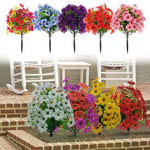 décoration intérieure moderne bouquet artificiel violet rose rouge jaune fleurs polyester piquet simple