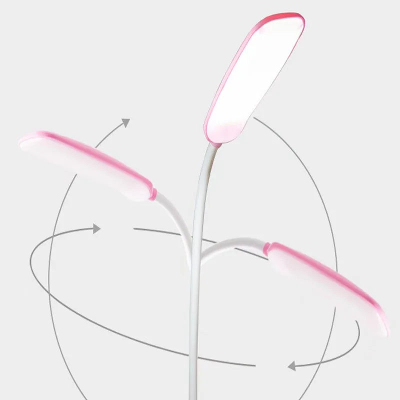lampe led rechargeable usb veilleuse moderne tête orientable blanc rose bleu