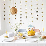 décoration murale guirlande papier or étoiles simple mariage 2m 4m festive opacité