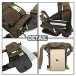 sac banane homme toile noir marron logo porte clés monnaie téléphone papeterie équipement sportif