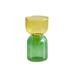 Vases modernes transparents vert bleu orange rose jaune set deux mini vases terrarium fonction